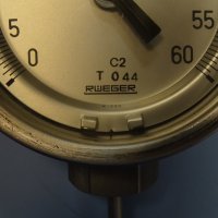 термометър биметален RUEGER T044/034/C2 ф110 0/+60°C G 1/2, снимка 5 - Резервни части за машини - 43046425