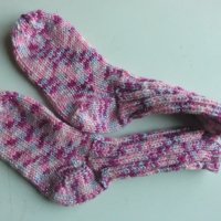 плетени чорапи с блестяща нишка, ходило 17, конч 22, снимка 1 - Чорапи - 39295063