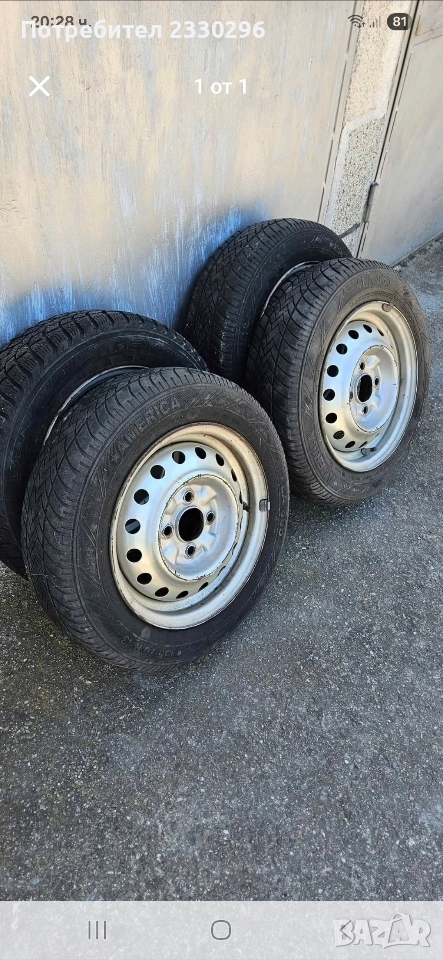 Джанти с гуми нисан микра 13 цола , снимка 1