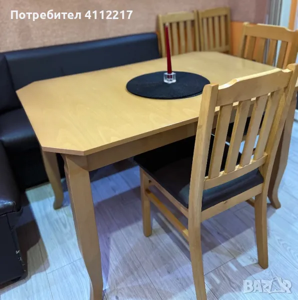 Продавам кухненска маса и 4бр столове , снимка 1