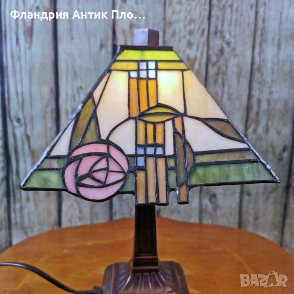 Настолна лампа - Рози, в стил Тифани , снимка 1