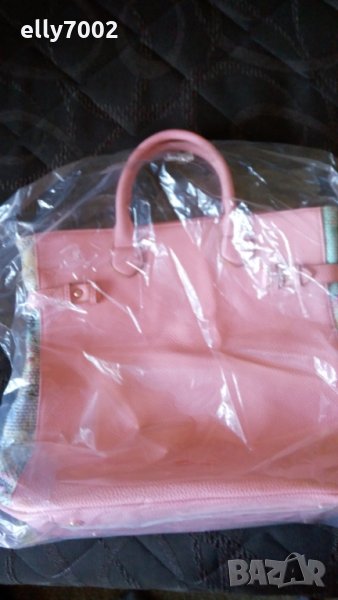 Дамска чанта Axel, нова, кожа с текстил , снимка 1