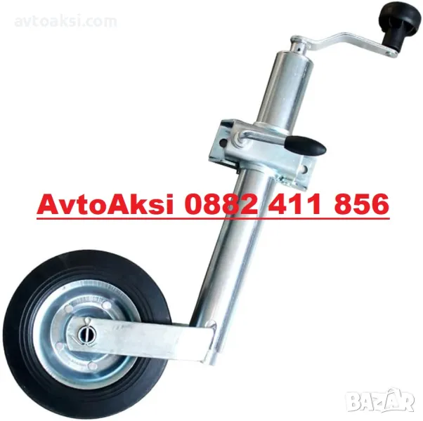 Помощно/Опорно колело за ремаркета и каравани със скоба Ø 200мм-469, снимка 1