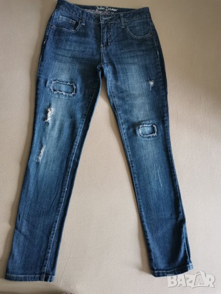 Дънков панталон с кръпки, снимка 1