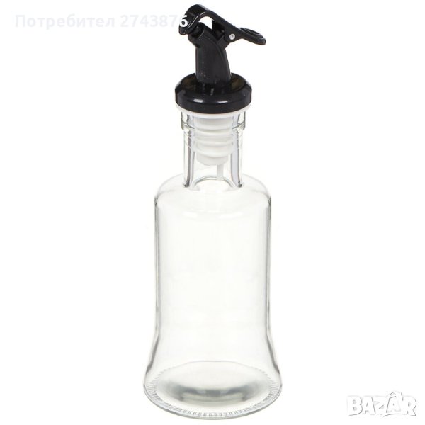 Стъклена бутилка с дозатор-200мл , снимка 1