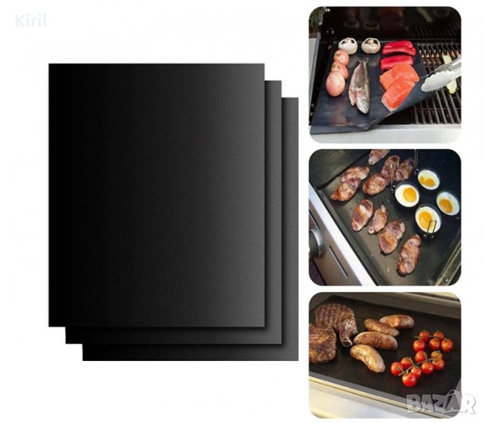 Подложка за Барбекю скара грил BBQ тефлонова против загаряне размер 30 на 20 см., снимка 1