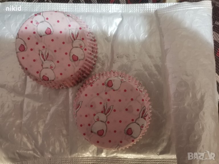 50 бр хартиени капсули зайче заек Великден за кексчета мъфини парти, снимка 1