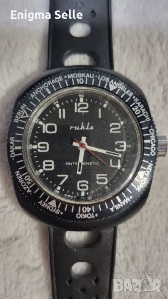 Vintage рядък мъжки ръчен часовник Ruhla Sport Tropicalized Antimagnetic, снимка 1