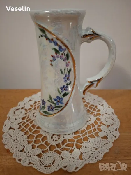 Ръчно рисувана вазичка , снимка 1