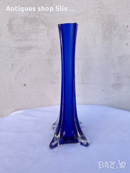 Стъклена ваза от кобалтово стъкло №1372, снимка 1