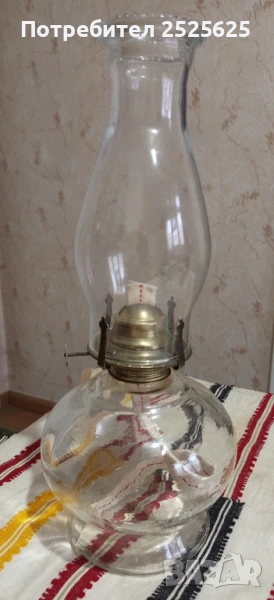 Голяма настолна газена лампа, снимка 1