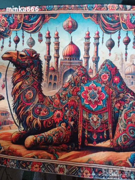 Ориенталско плюшено килимче., снимка 1