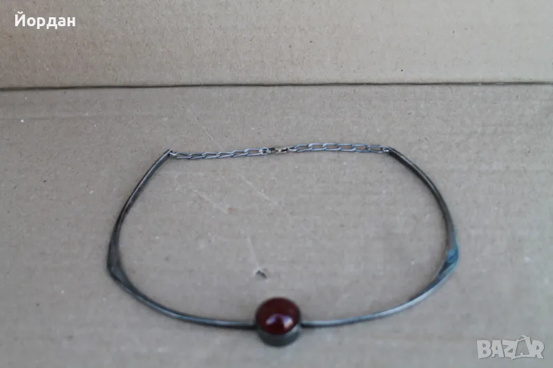 Сребърно дамско колие, снимка 1