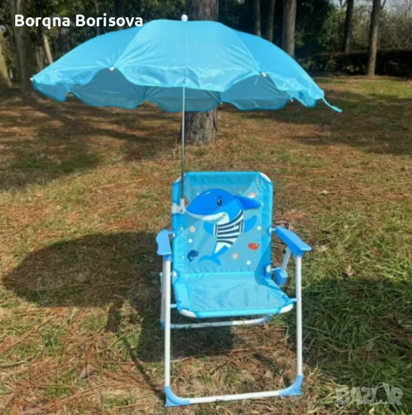 Детски сгъваем стол с чадър , снимка 1