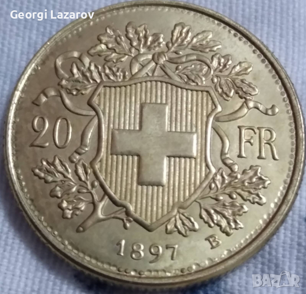 20 франка Швейцария 1897 Копие, снимка 1
