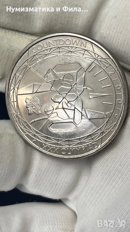 Монета 5 паунда  2009 Плуване, снимка 1
