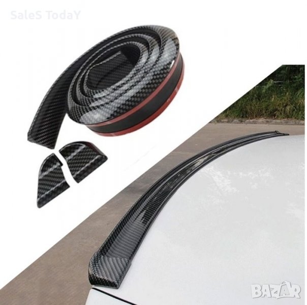 Лента за капак, Спойлер за кола, заден капак, карбон, 145см, снимка 1