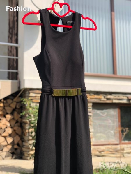 Официална черна рокля с гол гръб, снимка 1