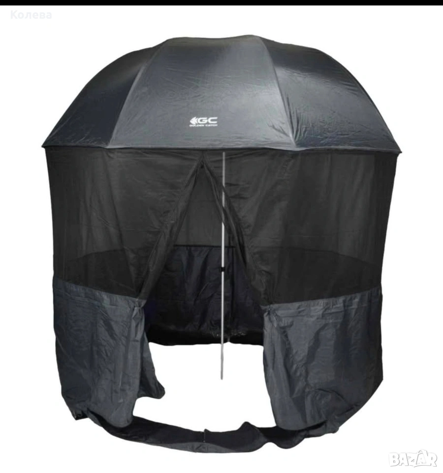 Чадър със страници Golden Catch, снимка 1