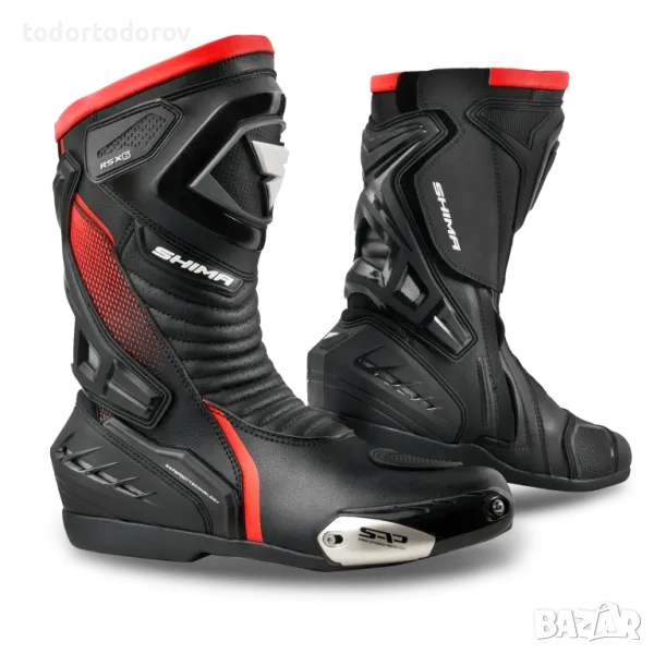 Топ Цена Мото ботуши SHIMA RS-6 RED,всички протектори,кожа,вентилация, снимка 1