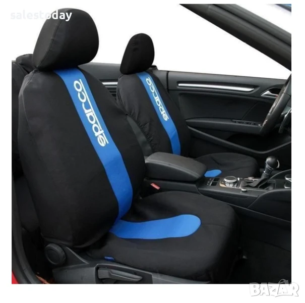 Тапицерия за кола, син кант, Калъфи за кола с 2 мм пяна, снимка 1