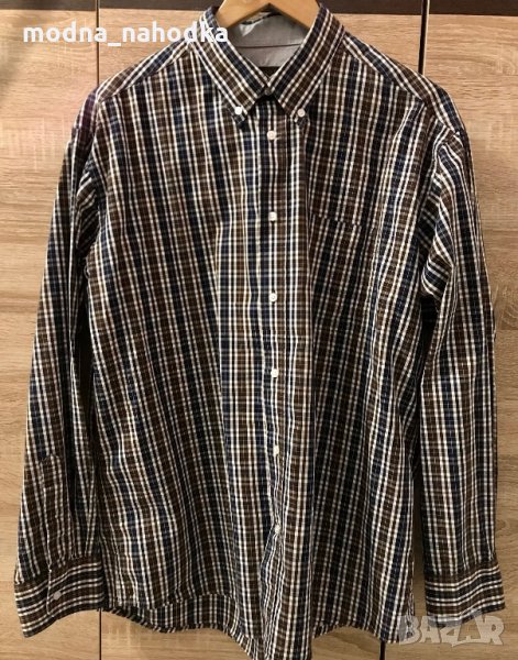 Мъжка карирана риза Tchibo размер 43/44, снимка 1