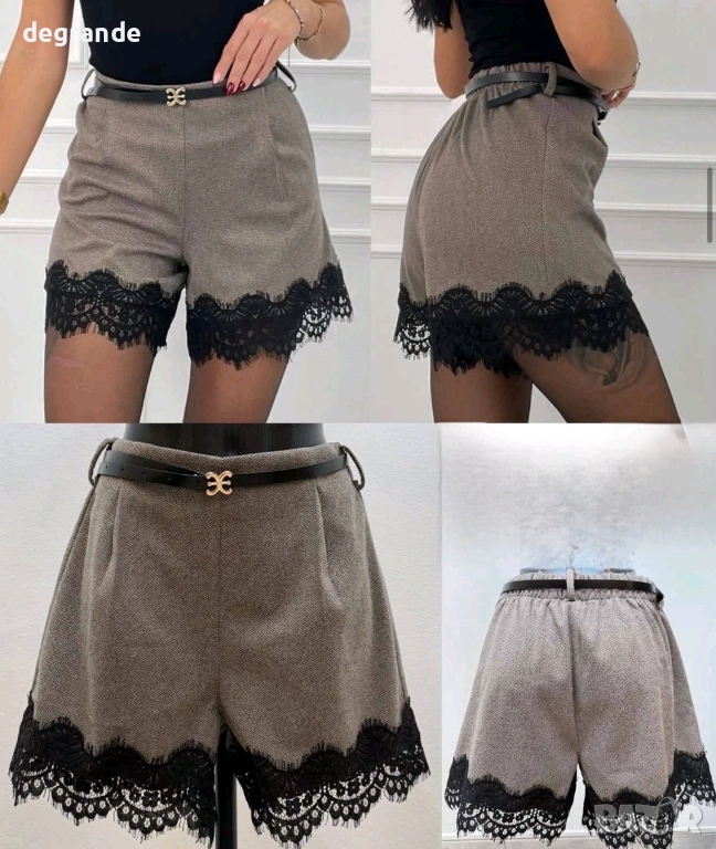 Къси панталонки с дантела , снимка 1