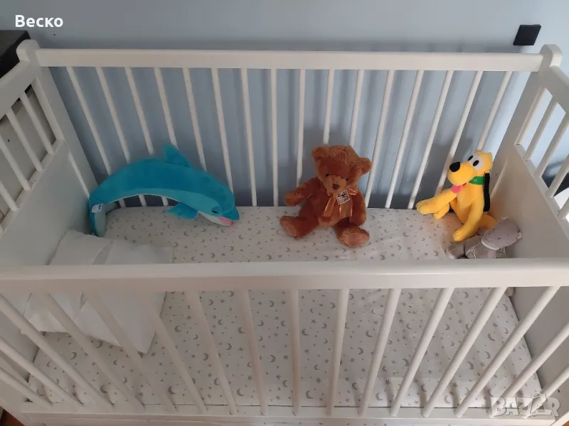 Бебешко - детско легло от масив., снимка 1
