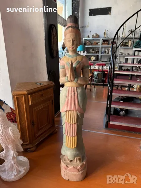дървена статуетка жена Thai woman, снимка 1