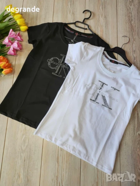 Бяла дамска тениска Calvin Klein , снимка 1
