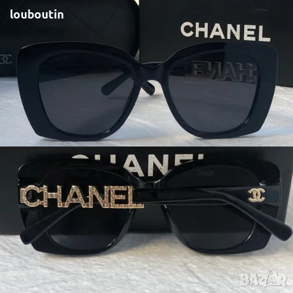 CH 2024 дамски слънчеви очила котка бели черни, снимка 1