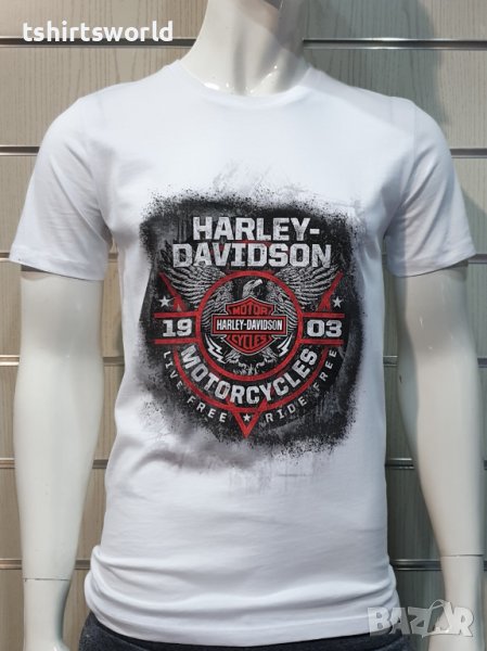 Нова мъжка тениска с дигитален печат MOTOR HARLEY DAVIDSON, мотори, снимка 1