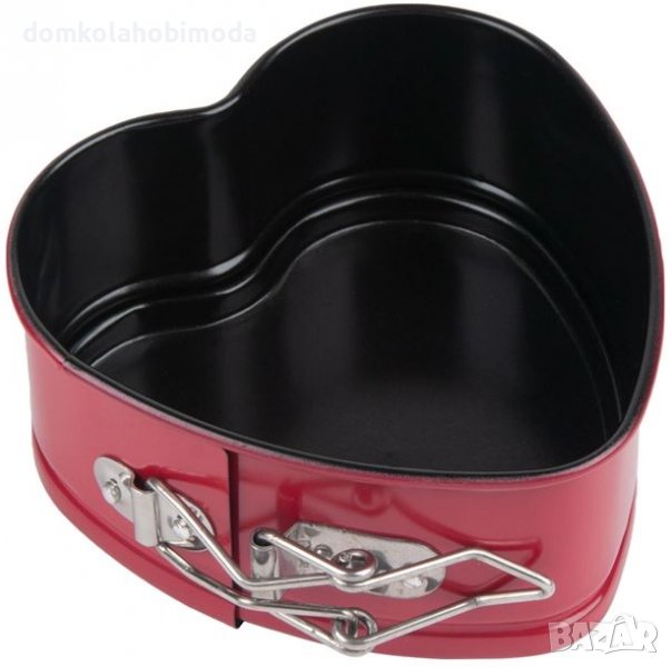 Форма за печене сърце с незалепващо покритие/Отваряща се/12х11х5 см, снимка 1