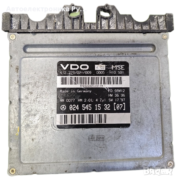 компютър MERCEDES W208 CLK 200, A0245451532, 0245451532 (07), A 024 545 15 32, VDO 412.229/021/009, снимка 1