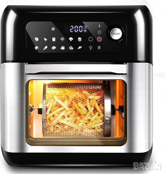 Airfryer Uten 10L, интелигентна настолна фурна с 12 прпграми , LED сензорен екран, 1500 W, снимка 1