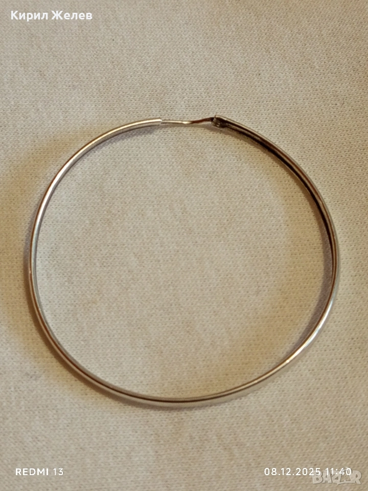 Дамска сребърна обеца 52364, снимка 1