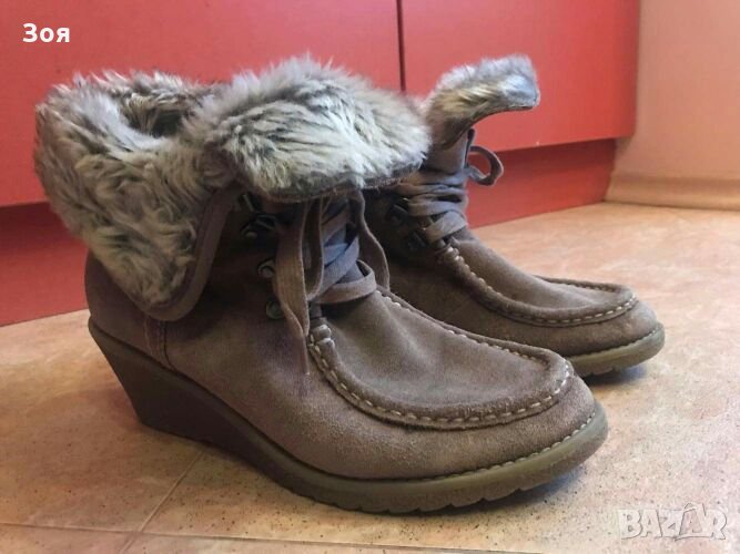 Боти от естествен велур, снимка 1