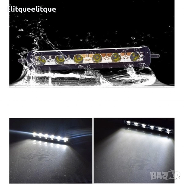 Външен прожектор със шест LED крушки за автомобили и мотоциклети 90 W LED BAR3, снимка 1