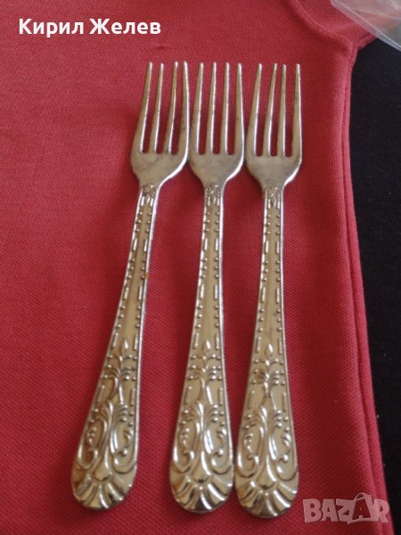 Три стари цинкови вилици красива орнаментика с печат ITALY за КОЛЕКЦИОНЕРИ 42143, снимка 1