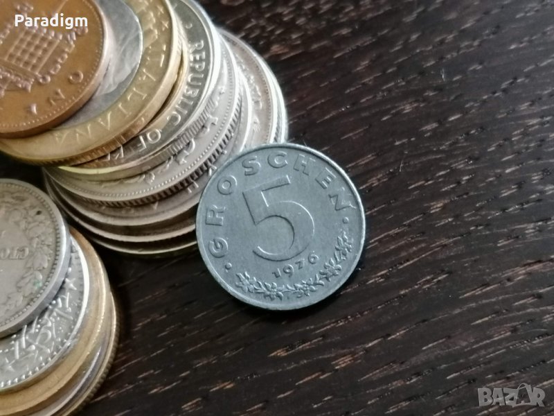 Mонета - Австрия - 5 гроша | 1976г., снимка 1
