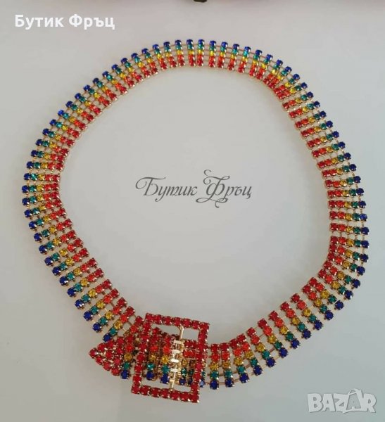 Чокър цветни кристали , снимка 1