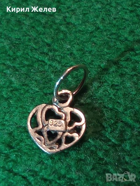 СЪРЦЕВИДНО СРЕБЪРНО РОМАНТИЧНО АЖУРНО АРТ МЕДАЛЬОНЧЕ СРЕБРО 925 ФЕШЪН ПЕНДАНТ 38286, снимка 1