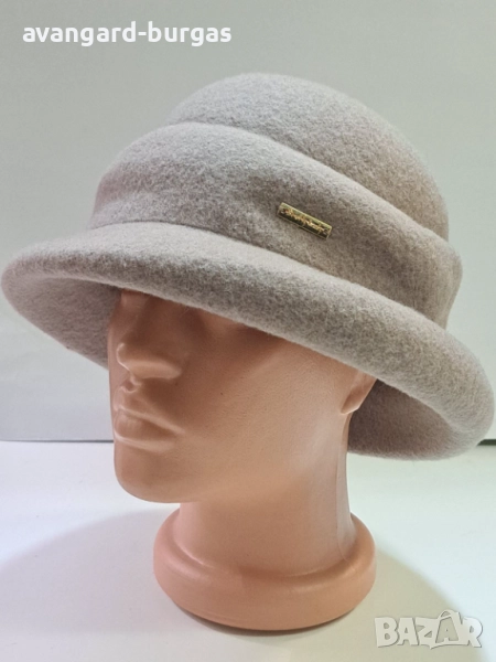 Дамска шапка,вълнен лукс -226 Касторен плат, снимка 1