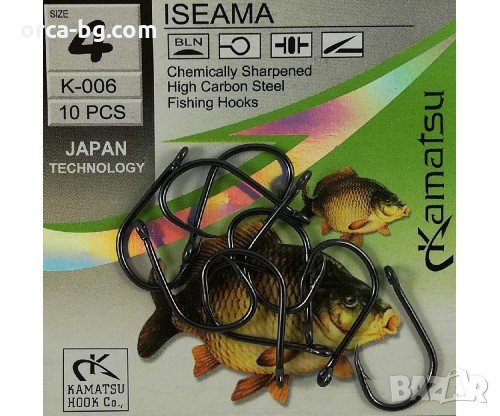 Куки за шаранджийски риболов - KAMATSU ISEAMA CARP, снимка 1