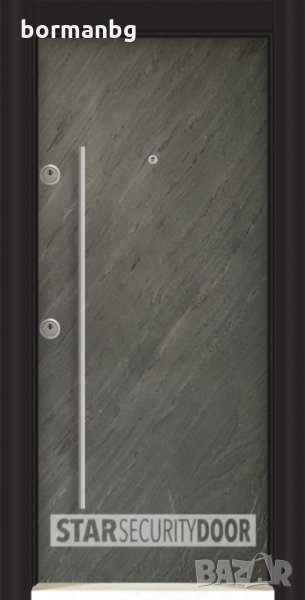 Борман - блиндирана Входна - декор НАТУРАЛЕН КАМЪК 2, снимка 1