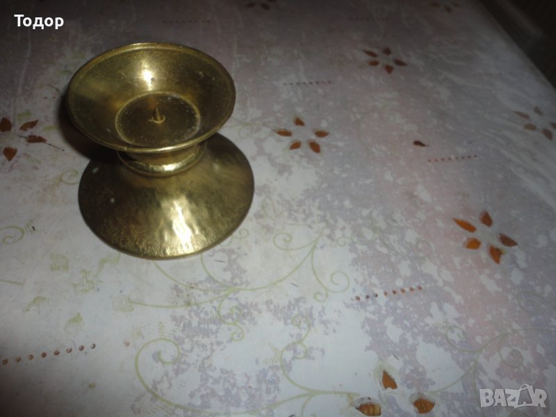 Старинен бронзов свещник 9, снимка 1