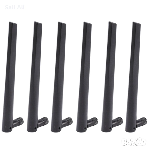 6 бр. ASUS WiFi антени RP-SMA 5dBi 2.4G/5G за рутер и др., снимка 1
