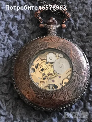 Джобен механичен часовник с верижка , снимка 3 - Джобни - 49985736