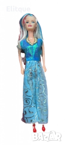 Вълшебни кукли – Елегантност в бяло, синьо и лилаво, снимка 4 - Кукли - 52716567