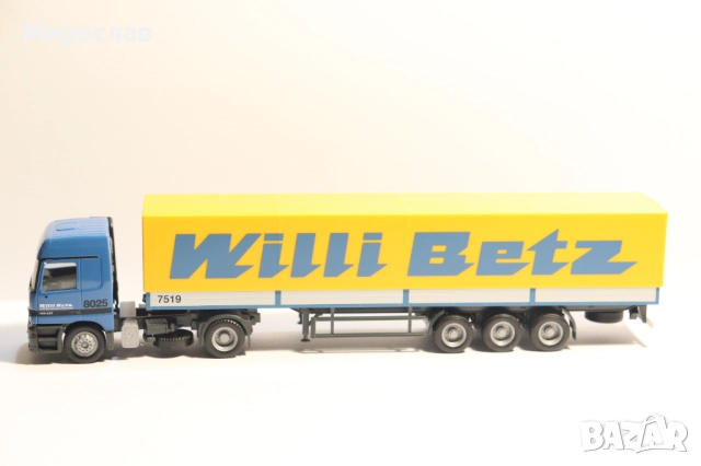 HERPA H0 1/87 MERCEDES BENZ ACTROS WILLI BETZ КАМИОН МОДЕЛ